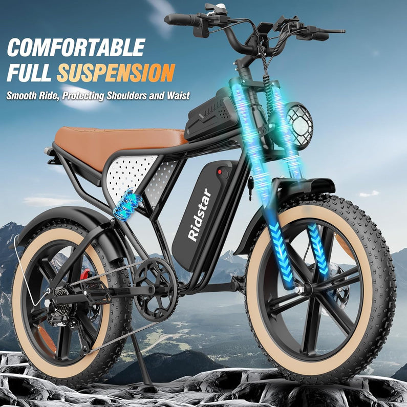 Electric Bike Q20, 2000W, 37Mph, 20" Fat Tires