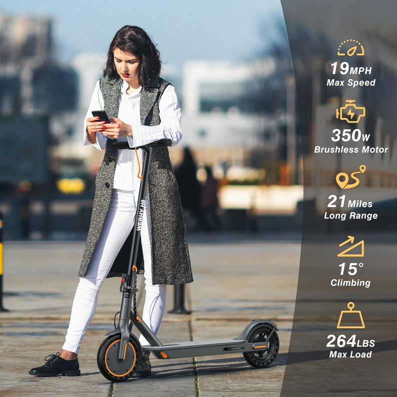 Electric Scooter - 350W/500W Motor, 22 Mph Top Speed