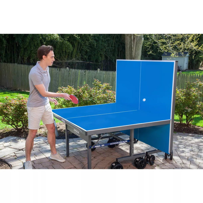 JOOLA Nova Pro Plus Outdoor Table Tennis Table with Weatherproof Net, 95 ft, Foldable, Aluminum Surface