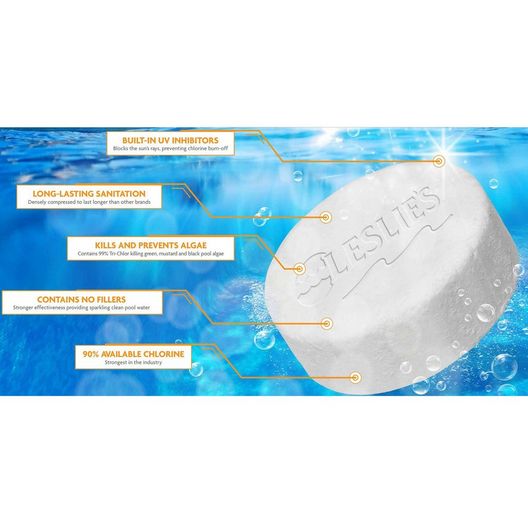 Leslie's – 3 in. Jumbo Chlorine Pool Tabs – 20 lbs. Bucket