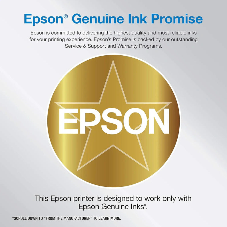 Epson EcoTank ET-4800 Wireless All-in-One Inkjet Printer, White Cartridge-Free, Scanner, Copier, Fax, ADF, Ethernet, Home Office