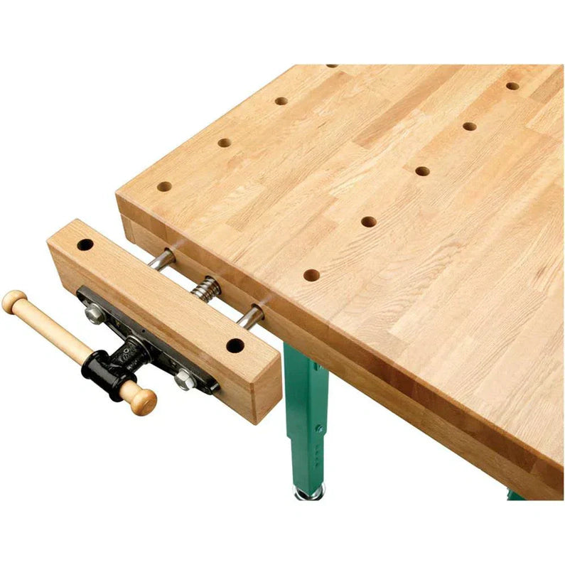 Grizzly Industrial T10157 - Heavy-Duty Oak Workbench with Steel Legs