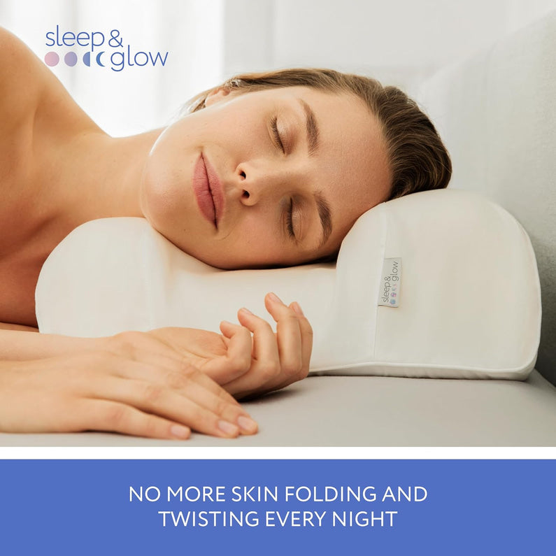 SLEEP & GLOW Omnia Anti-Aging Beauty Pillow, Adjustable Memory Foam