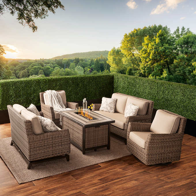 Agio 5-piece Fire Outdoor Seating Set