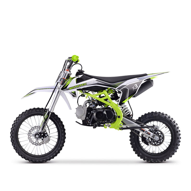 MOTOTEC X3 125CC 4-Stroke Green Gas-Powered Dirt Bike (95731462)