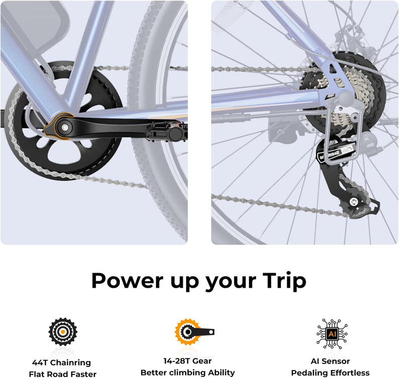 Eb5 Electric Bike 500W Motor 40Miles 20Mph