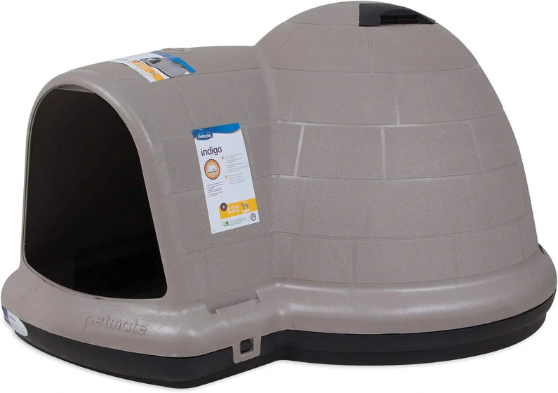 Petmate Indigo Dog House (Igloo Dog House, Made in USA with 90% Recycled Materials, All Weather Protection Pet Shelter) for XL Dogs 90 to 125 pounds, Made in USA