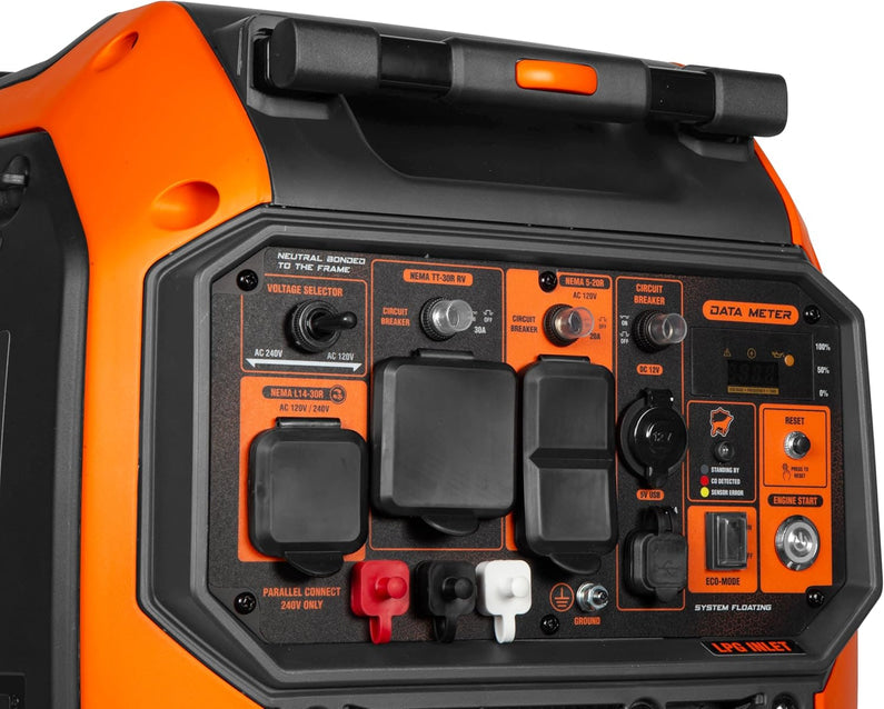 WEN 6800W Dual Fuel Inverter Generator RV-Ready CO Watchdog