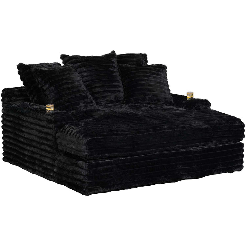 Nestle Chaise Lounge With Dual Cupholders And Charging Ports
