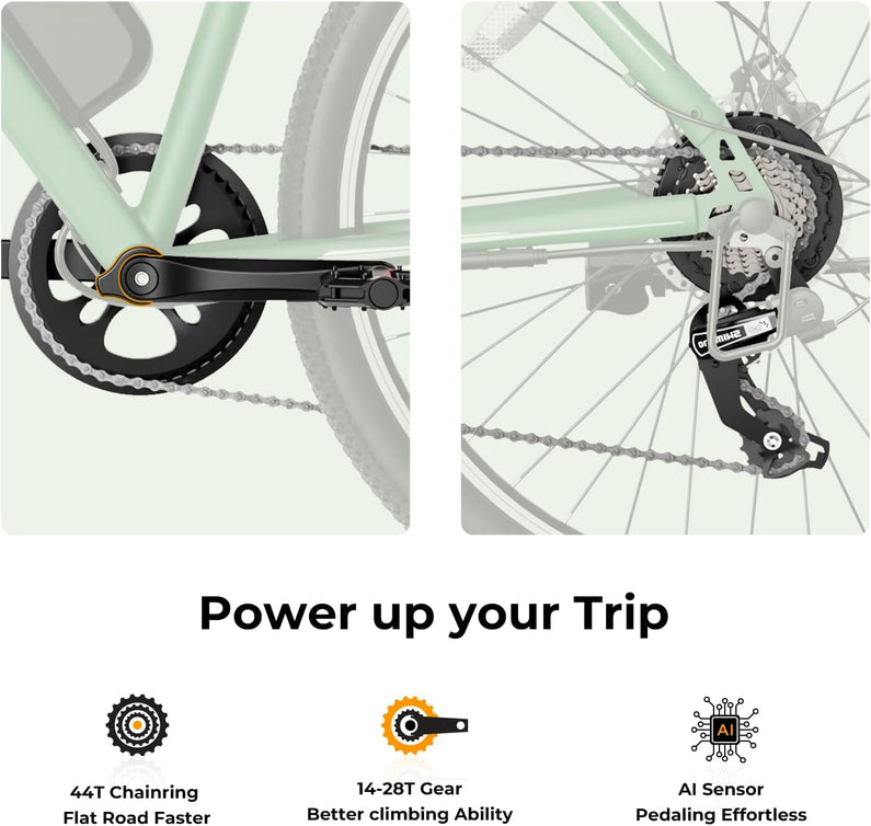 Eb5 Electric Bike 500W Motor 40Miles 20Mph