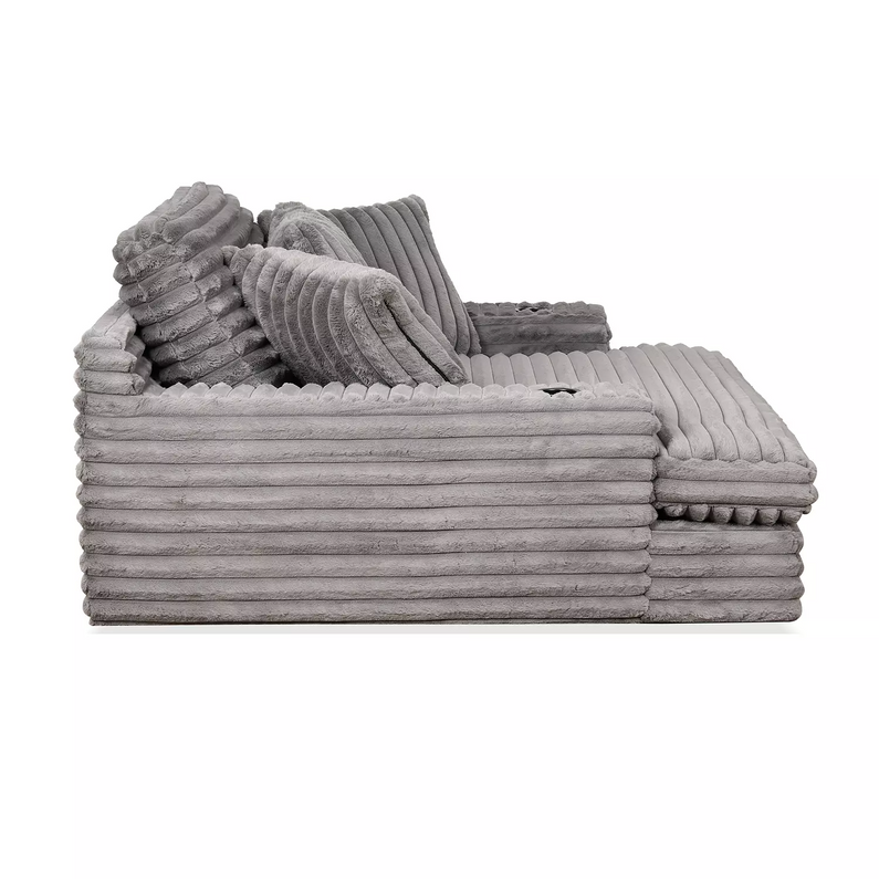 Nestle Chaise Lounge With Dual Cupholders And Charging Ports