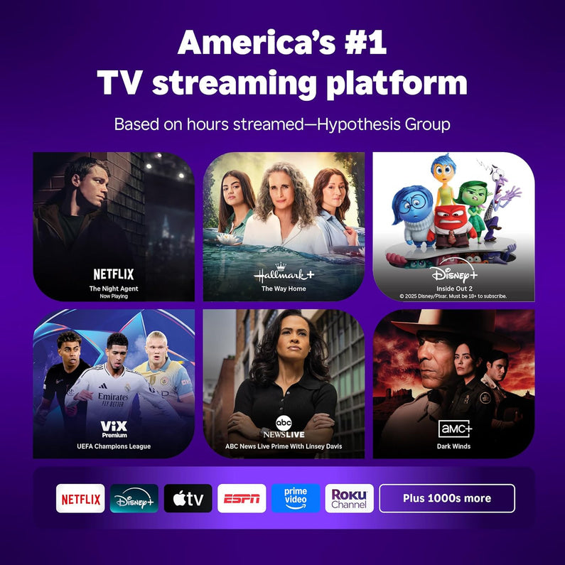 Roku 50" Select Series 4K HDR Smart TV with Voice Remote