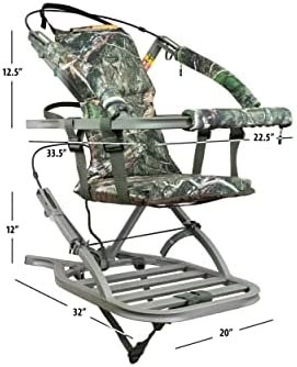 Summit Viper SD Climbing Treestand – Lightweight Aluminum, Foam Padded Seat, 300 lbs Capacity, Includes Safety Harness