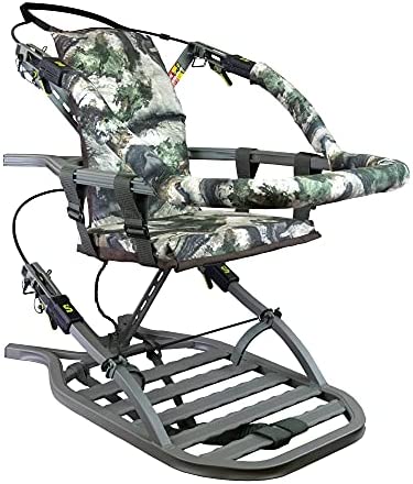Summit Viper SD Climbing Treestand Lightweight Aluminum, Foam Padded Seat, 300 lbs Capacity, Includes Safety Harness