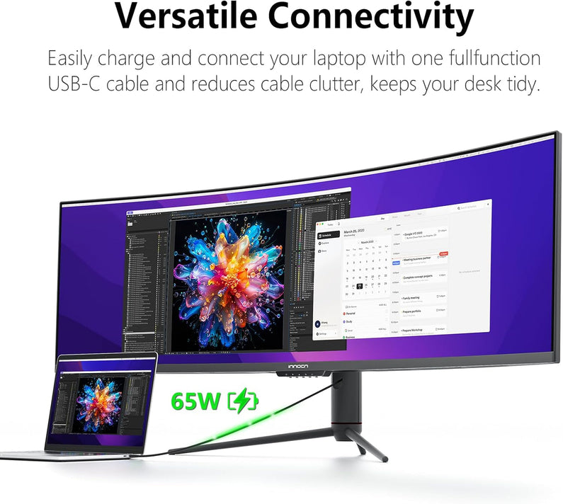 INNOCN 49" Curved Gaming Monitor, 144Hz, HDR400, USB-C, 49C1G