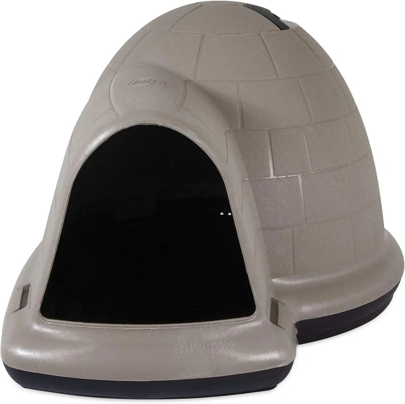 Petmate Indigo Dog House (Igloo Dog House, Made in USA with 90% Recycled Materials, All Weather Protection Pet Shelter) for XL Dogs 90 to 125 pounds, Made in USA