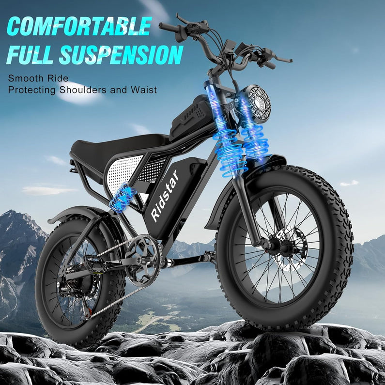 Electric Bike Q20, 2000W, 37Mph, 20" Fat Tires
