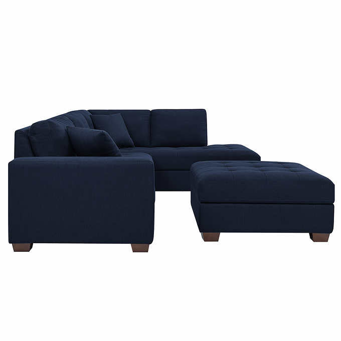 Thomasville Miles Fabric Sectional with Storage Ottoman