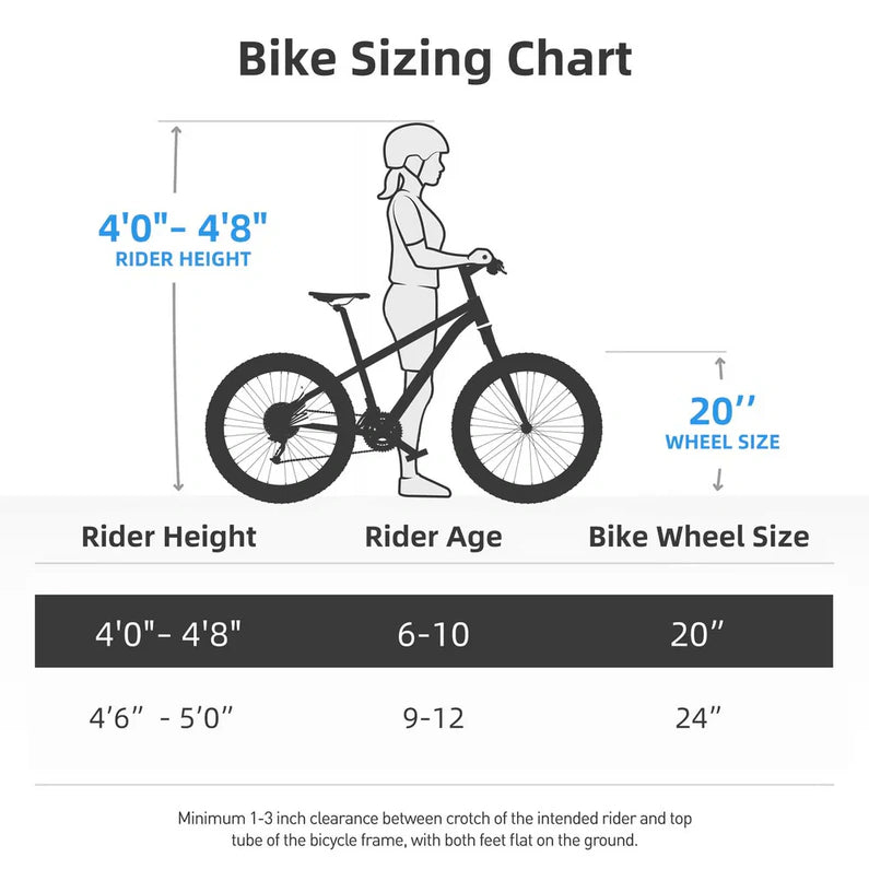 JOYSTAR Lubbock 20" 24" Kids Mountain Bike Single Speed Bicycle