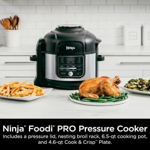 Ninja Foodi 10 in 1 6.5 Quart Pro Pressure Cooker Air Fryer Multicooker, Stainless, OS300: Home & Kitchen