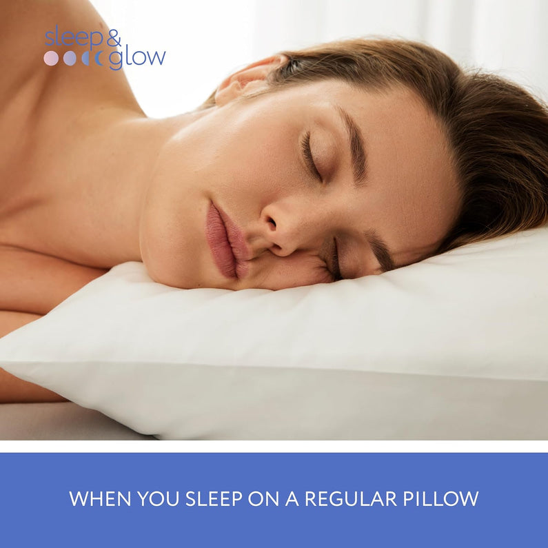 SLEEP & GLOW Omnia Anti-Aging Beauty Pillow, Adjustable Memory Foam