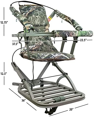 Summit Viper SD Climbing Treestand Lightweight Aluminum, Foam Padded Seat, 300 lbs Capacity, Includes Safety Harness