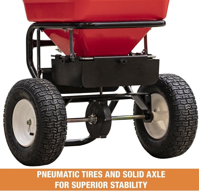 Multi-Purpose Walk Behind Push Spreader 3039632R Grounds Keeper, 100 Pound Capacity, Multi Use Tool for Grass Seed, Salt, De-Icer, Fertilizer and Seeds