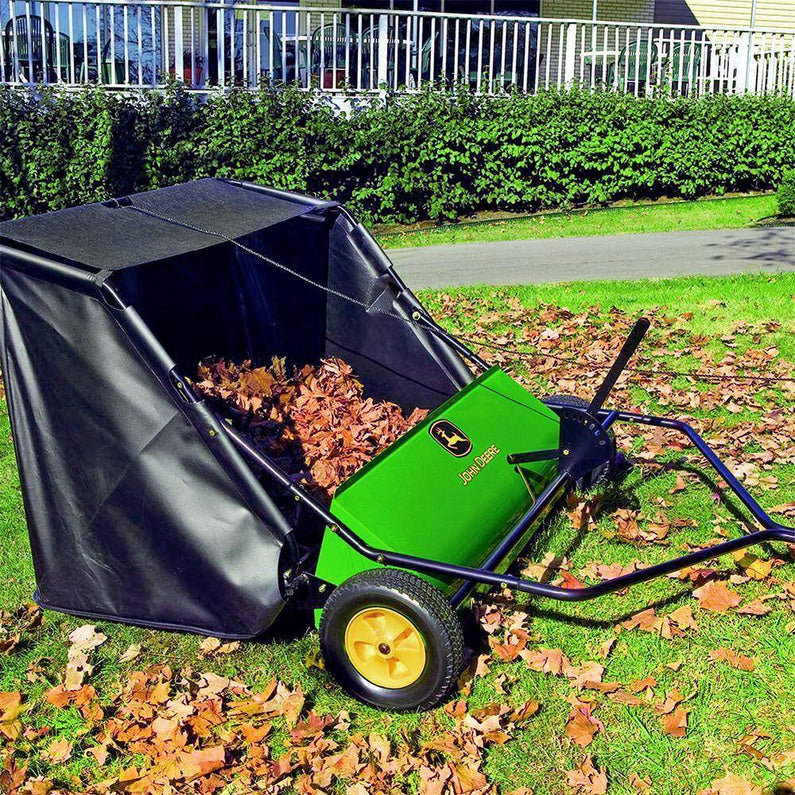 John Deere 42′′ Tow-Behind Lawn Sweeper, 24 cu. ft. Capacity, Adjustable Brushes
