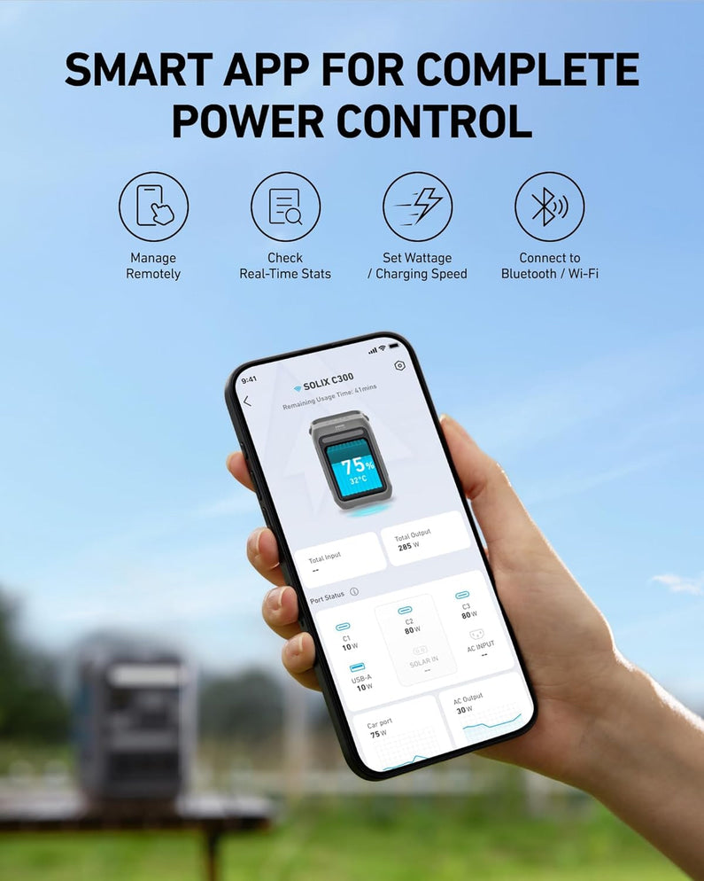 Portable Power Station Solix C300, 288Wh Battery