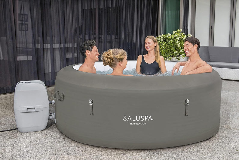 Inflatable Hot Tub Spa (71" x 26") | Portable Hot Tub with 2 Covers (1 Energy-Efficient Thermal Cover and 1 Standard Cover) | Fits Up to 2-4 Persons | Black