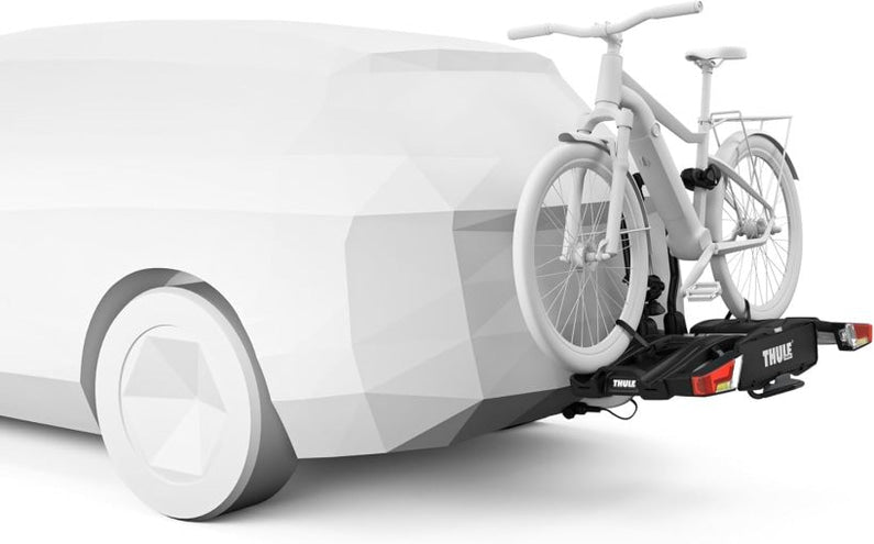Thule EasyFold XT bike rack for towbar, 2 bikes, silver