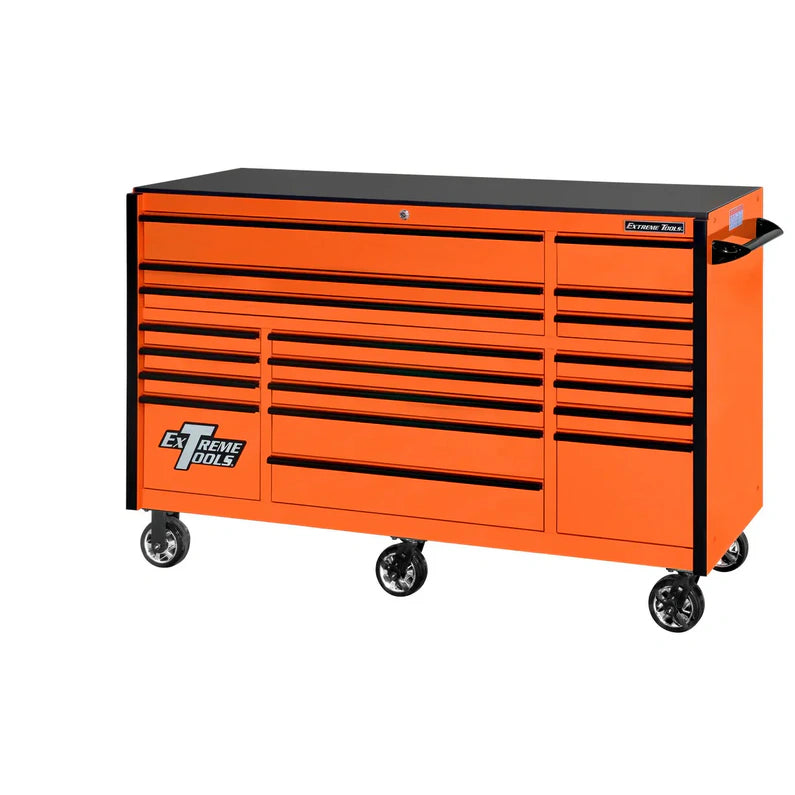 Extreme Tools RX250 Series 72-in x 30-in Roller Cabinet 19-Drawer 250 lb Drawer Slides