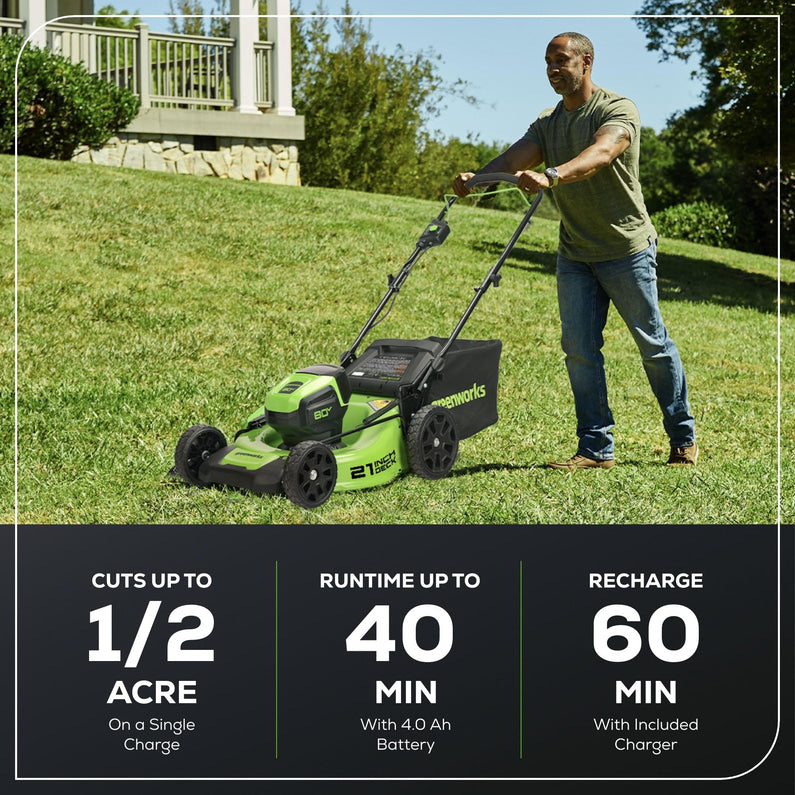 Greenworks 80V 21" Brushless Cordless Lawn Mower