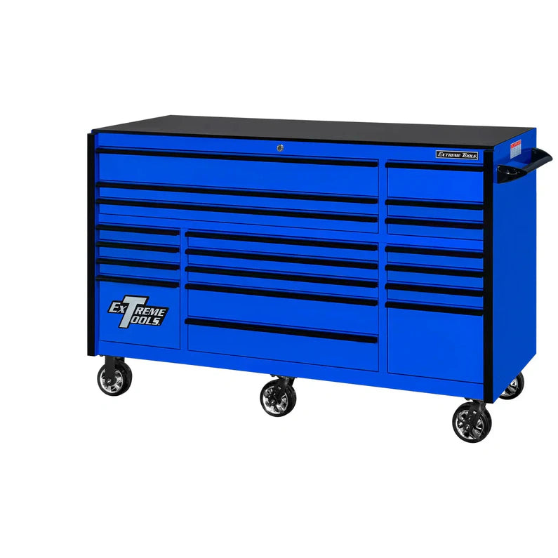 Extreme Tools RX250 Series 72-in x 30-in Roller Cabinet 19-Drawer 250 lb Drawer Slides