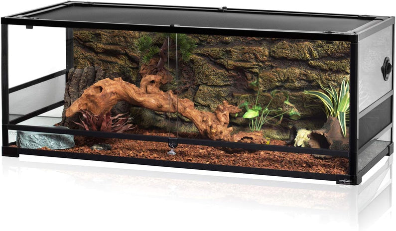 REPTI ZOO 67 Gallon Reptile Terrarium, Sliding Glass Doors, 48"x18"x18"