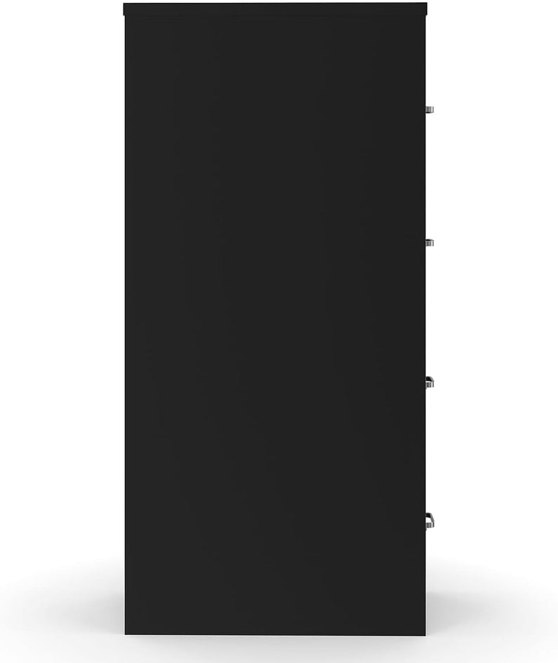 STAPLES 4-Drawer File Cabinet, Lockable, Black, 25"D x 15"W