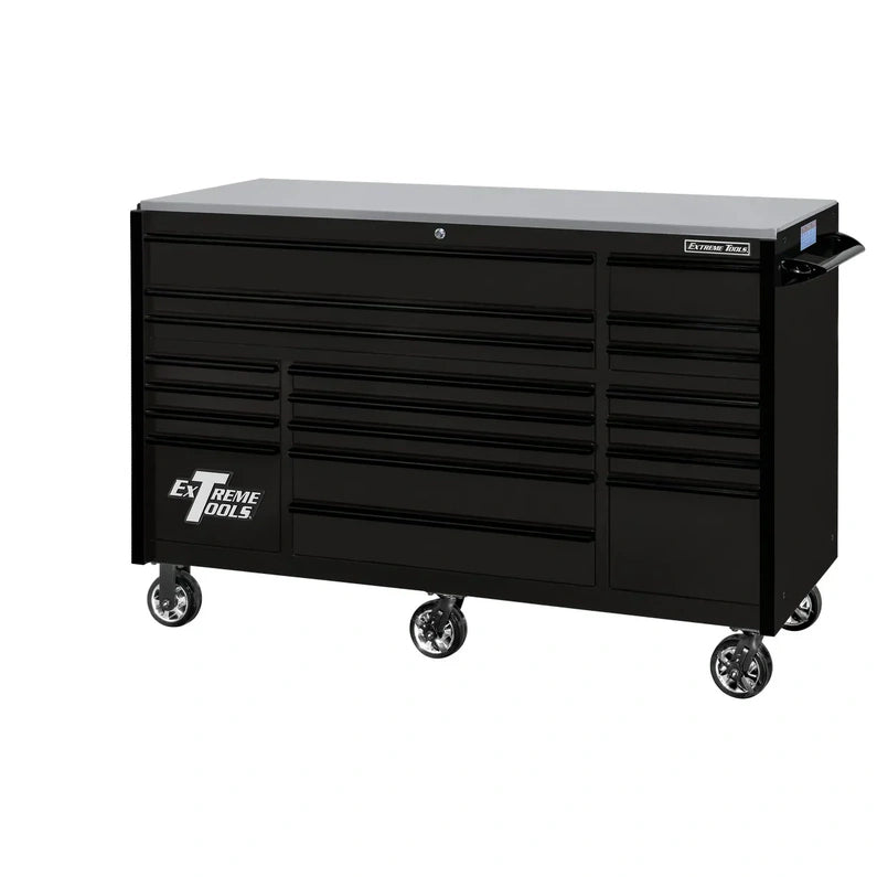 Extreme Tools RX250 Series 72-in x 30-in Roller Cabinet 19-Drawer 250 lb Drawer Slides