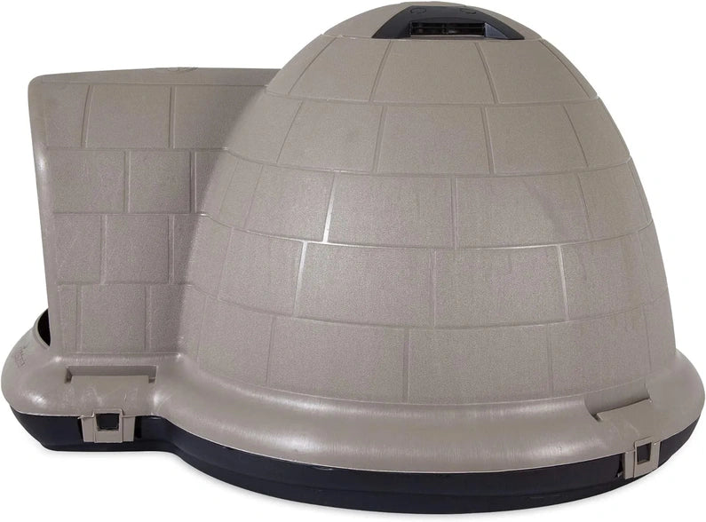 Petmate Indigo Dog House (Igloo Dog House, Made in USA with 90% Recycled Materials, All Weather Protection Pet Shelter) for XL Dogs 90 to 125 pounds, Made in USA