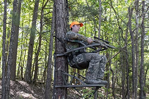 Summit Viper SD Climbing Treestand Lightweight Aluminum, Foam Padded Seat, 300 lbs Capacity, Includes Safety Harness