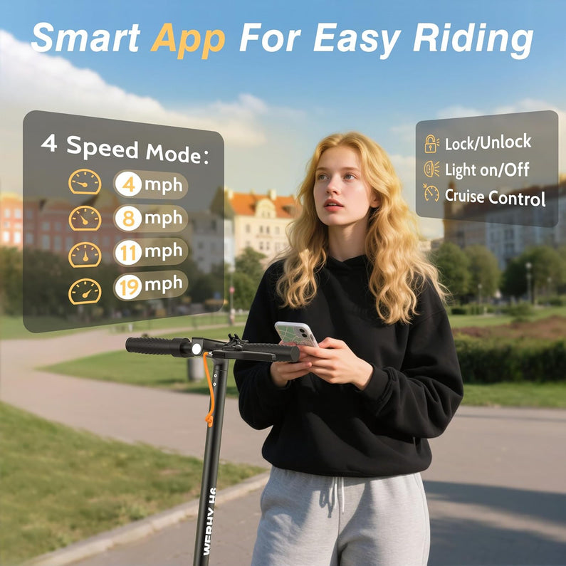 Electric Scooter - 350W/500W Motor, 22 Mph Top Speed