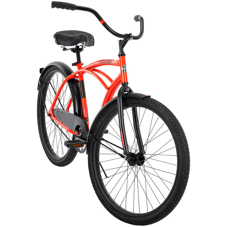 Huffy 26 In. Cranbrook Mens Classic Beach Cruiser Comfort Bike, Red