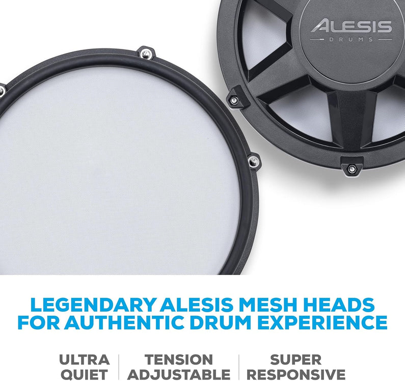 Nitro Max Electric Drum Set with Mesh Pads & Bluetooth