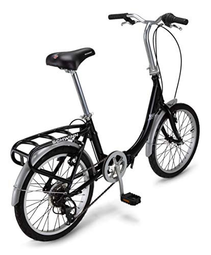 Schwinn Loop Adult Folding Bike for Men and Women, 20-inch Wheels, 7-Speed Drivetrain