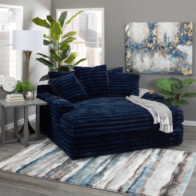 Nestle Chaise Lounge With Dual Cupholders And Charging Ports