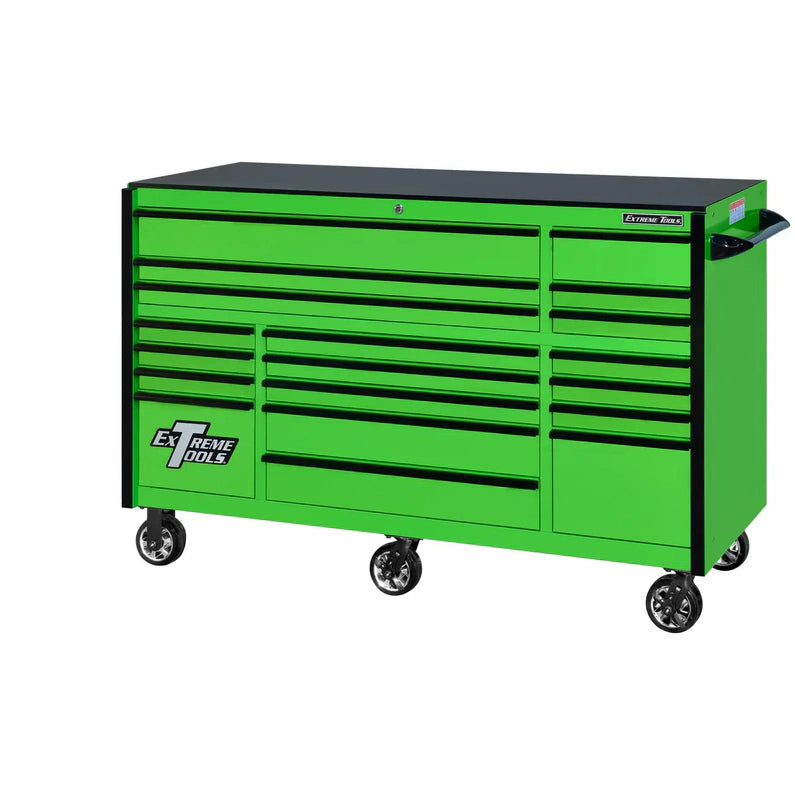 Extreme Tools RX250 Series 72-in x 30-in Roller Cabinet 19-Drawer 250 lb Drawer Slides