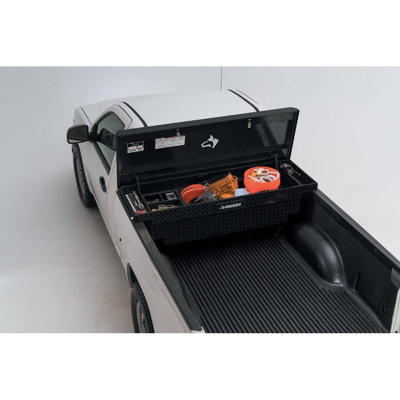 Husky 61.86 Matte Black Aluminum Low Profile Truck Box for Mid-Size Trucks