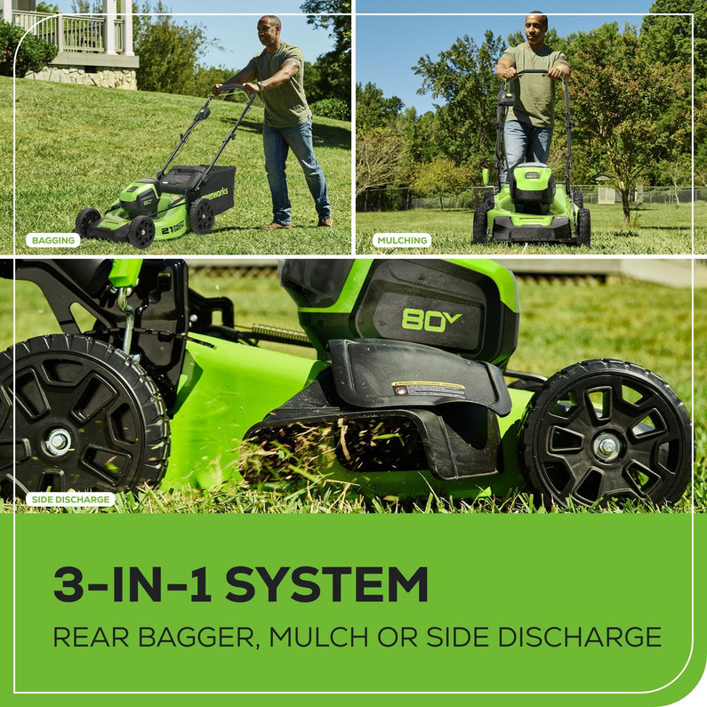 Greenworks 80V 21" Brushless Cordless Lawn Mower