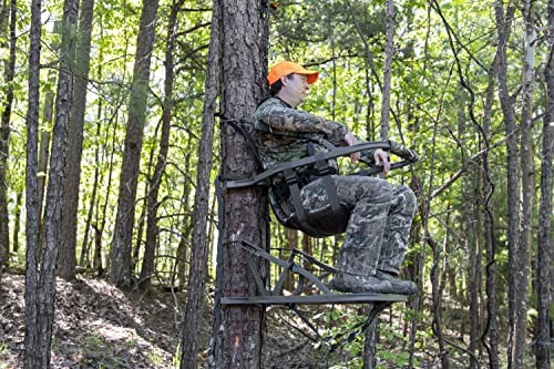 Summit Viper SD Climbing Treestand Lightweight Aluminum, Foam Padded Seat, 300 lbs Capacity, Includes Safety Harness