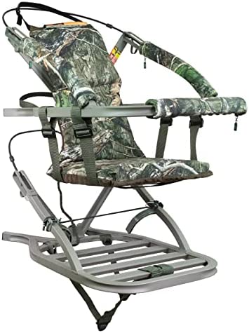 Summit Viper SD Climbing Treestand Lightweight Aluminum, Foam Padded Seat, 300 lbs Capacity, Includes Safety Harness