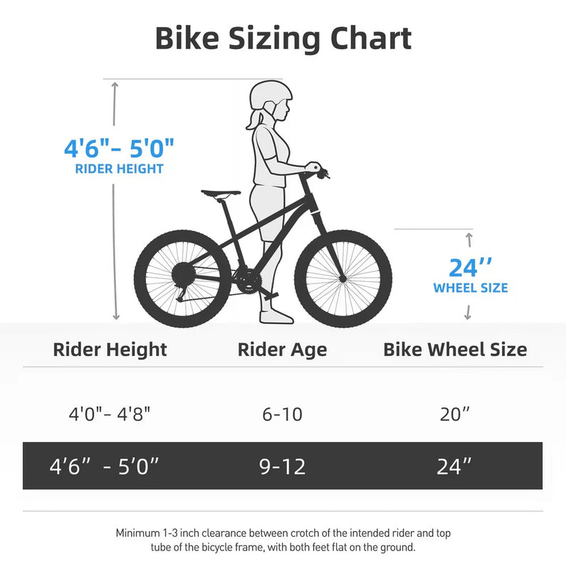 JOYSTAR Lubbock 20" 24" Kids Mountain Bike Single Speed Bicycle